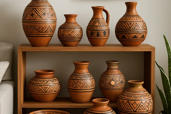 Displaying Traditional African Pottery as Art Pieces illustration
