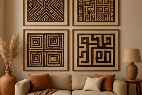 Designing a Statement Wall with Mud Cloth or Kuba Cloth illustration