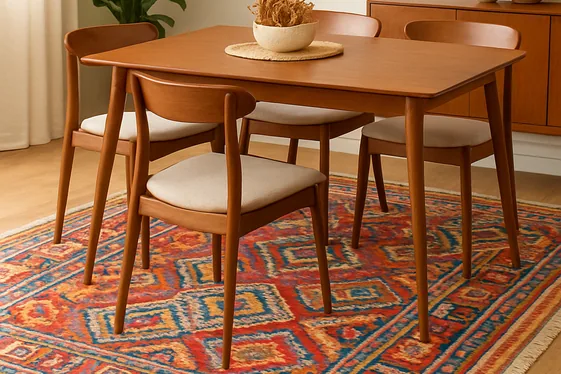 Place a Statement Rug Under Your Dining Table illustration