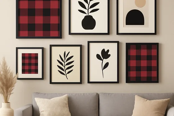 Showcase Buffalo Plaid in Wall Art and Frames illustration