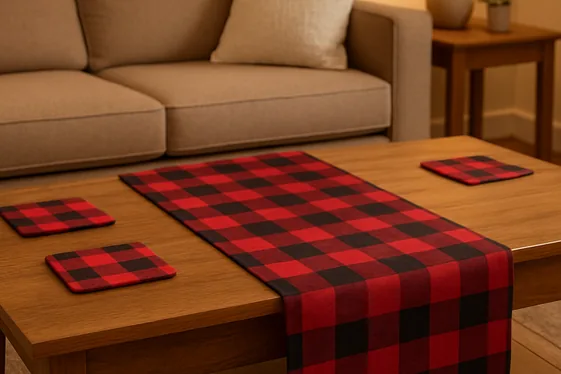Turn Your Coffee Table into a Buffalo Plaid Focal Point illustration