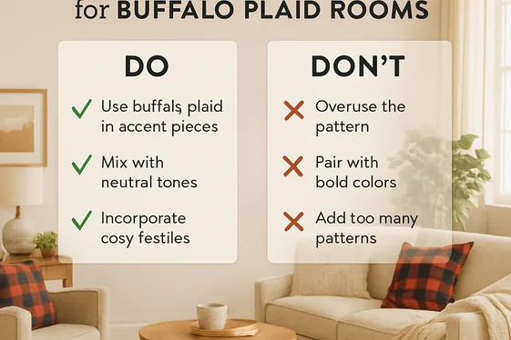 Do’s and Don’ts for Styling Buffalo Plaid Rooms illustration