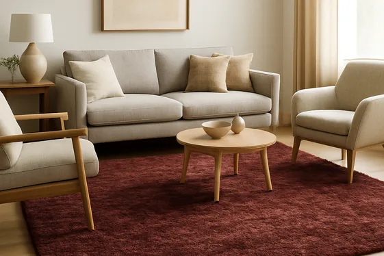 Creating a Cozy Ambiance Using Burgundy Area Rugs illustration