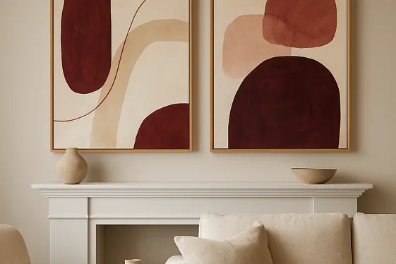Using Burgundy Art Pieces to Add Depth and Interest illustration