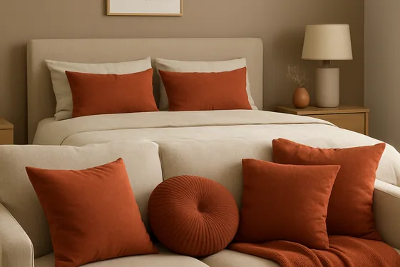 Balance Neutrals with Subtle Pops of Rust illustration