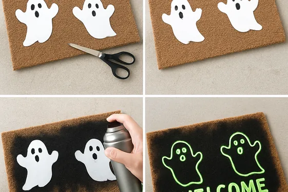 How to Build a DIY Haunted Welcome Mat illustration