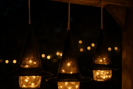 DIY Witch Hat Lanterns for a Magical Glow illustration