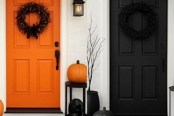 Traditional vs. Modern Halloween Color Schemes illustration