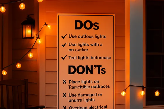 Do’s and Don’ts of Outdoor Halloween Lighting illustration