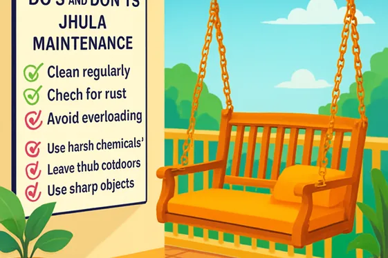 Do’s and Don’ts for Maintaining Your Jhula Outdoors illustration