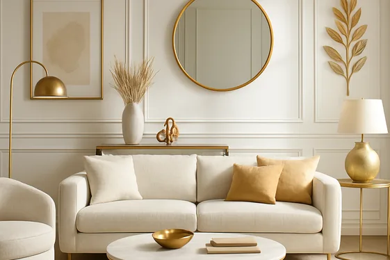 Creating a Classic White and Gold Color Palette illustration