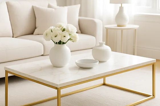 Incorporating White Marble with Gold Veining illustration