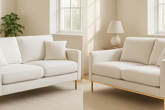 Pairing White Furniture with Gold Legs illustration