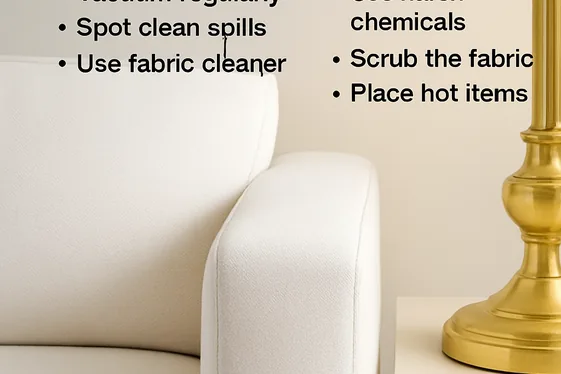 Do’s and Don’ts for Maintaining White and Gold Furniture illustration