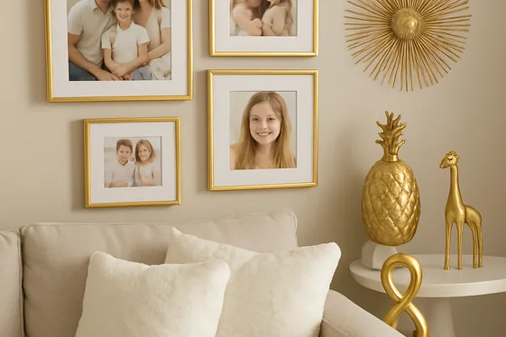 Personalizing Your Luxe Living Room with White and Gold illustration