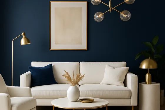 Accent Walls to Make Gold Pop Against White illustration