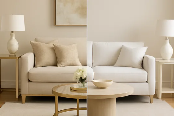 Balancing Bold Gold with Neutral Whites illustration