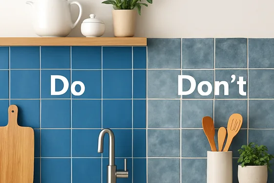 Do’s and Don’ts When Styling a Blue Tile Backsplash illustration