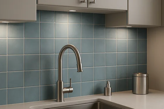 Matte Blue Ceramic Tiles for a Soft, Modern Feel illustration
