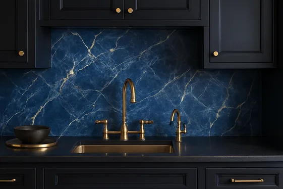 Blue Marble Backsplash for Luxurious Elegance illustration