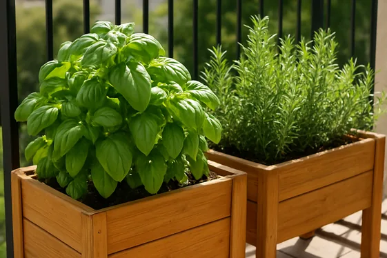 Create a Mini Herb Garden with Raised Beds illustration
