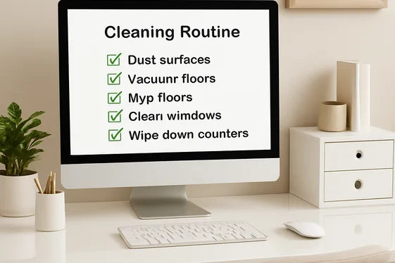 Establish a Cleaning and Maintenance Routine illustration