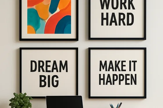 Personalize with Artwork and Inspiring Quotes illustration