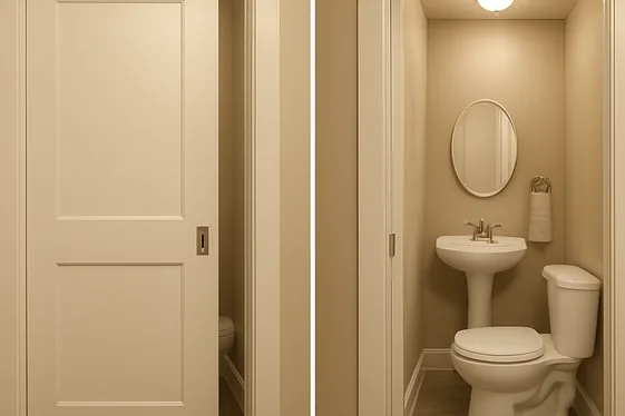 Install Pocket Doors to Save Swing Space illustration