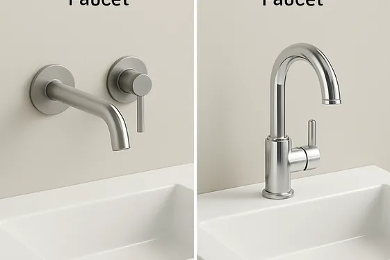 Choose Wall-Mounted Faucets to Free Up Sink Space illustration