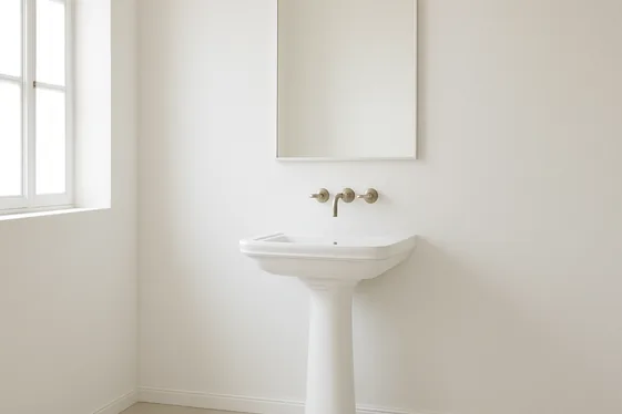 Keep Floors Open with Pedestal Sinks illustration