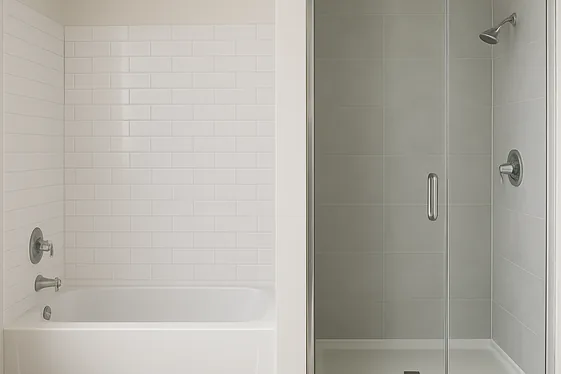 Swap a Tub for a Walk-In Shower illustration