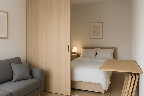 Incorporate Foldable and Sliding Furniture illustration