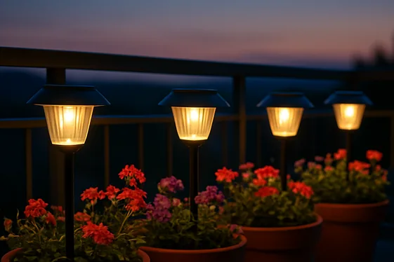 Solar-Powered Stake Lights for Eco-Friendly Glow illustration