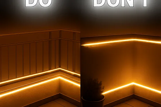 Do’s and Don’ts of Outdoor LED Strip Lights illustration