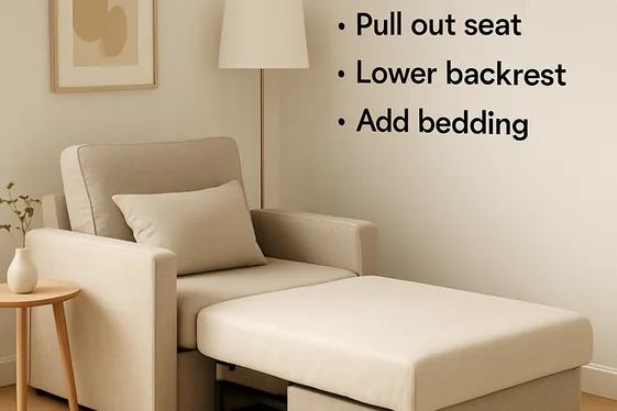 Bullet Points: Convertible Armchairs for Tight Corners illustration