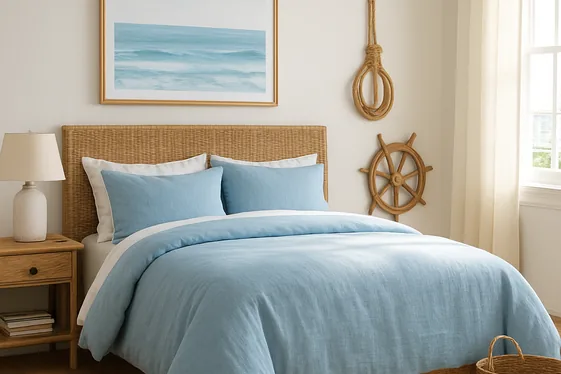 Calming Coastal Blue and White Escape illustration