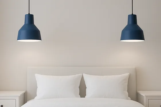 Installing Blue and White Pendant Lighting illustration