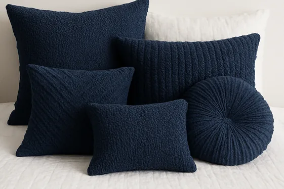 Personalizing with Navy Blue Throw Pillows illustration