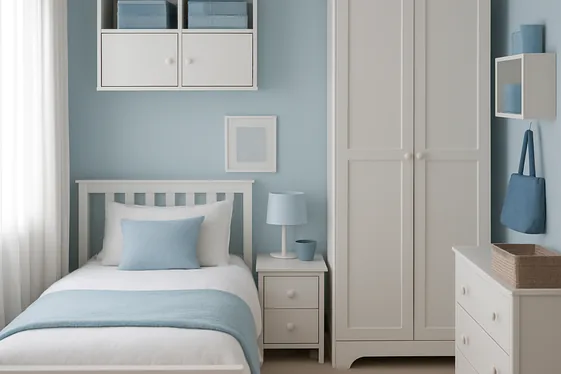 Maximizing Small Spaces with Blue and White Decor illustration