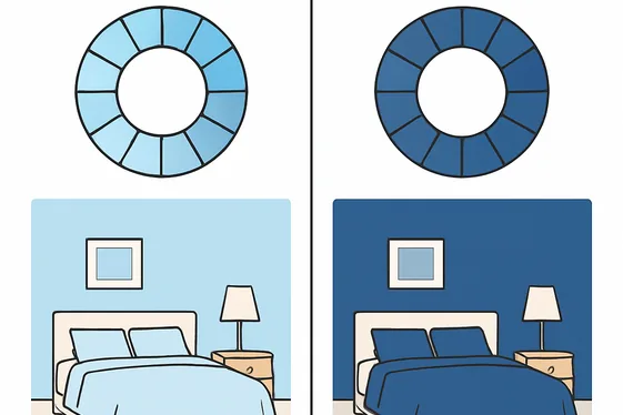 Choosing the Right Blue Shades for Your Space illustration
