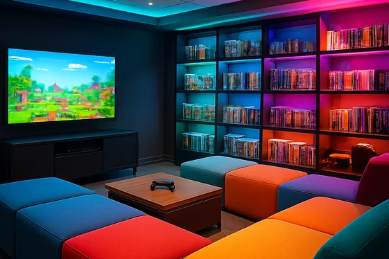 Design a Stylish Game Room for Family Fun illustration