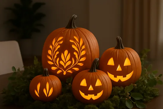Glow-Up With Candlelit Pumpkin Centerpieces illustration