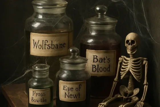 Design a Creepy Apothecary Corner illustration