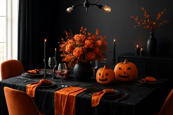 Create a Mysterious Black and Orange Color Scheme illustration