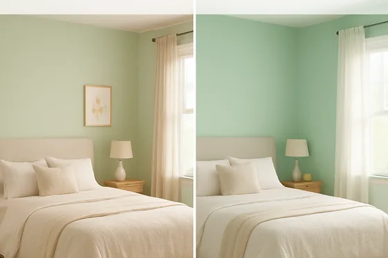 Comparing Pastel Green vs Mint on Bedroom Walls illustration