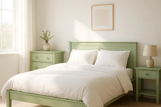 Balancing Light Green Furniture with White Elements illustration