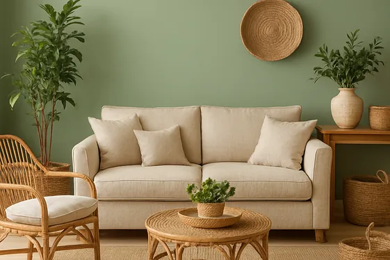 Sage Green and Natural Linen: Organic and Fresh illustration