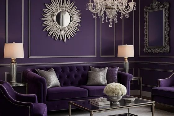 Royal Purple and Silver: Luxe and Glamorous illustration