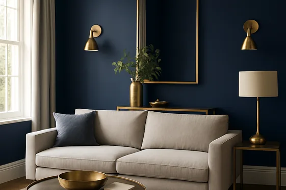 Bold Navy with Brass Accents: Classic Meets Modern illustration