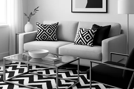 Black and White Contrast: Timeless and Striking illustration